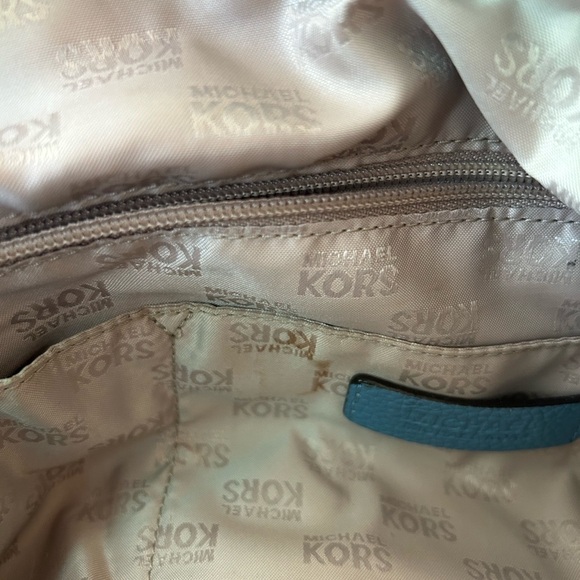 Michael Kors NWOT Blue Pebble Leather Satchel - Picture 8 of 13